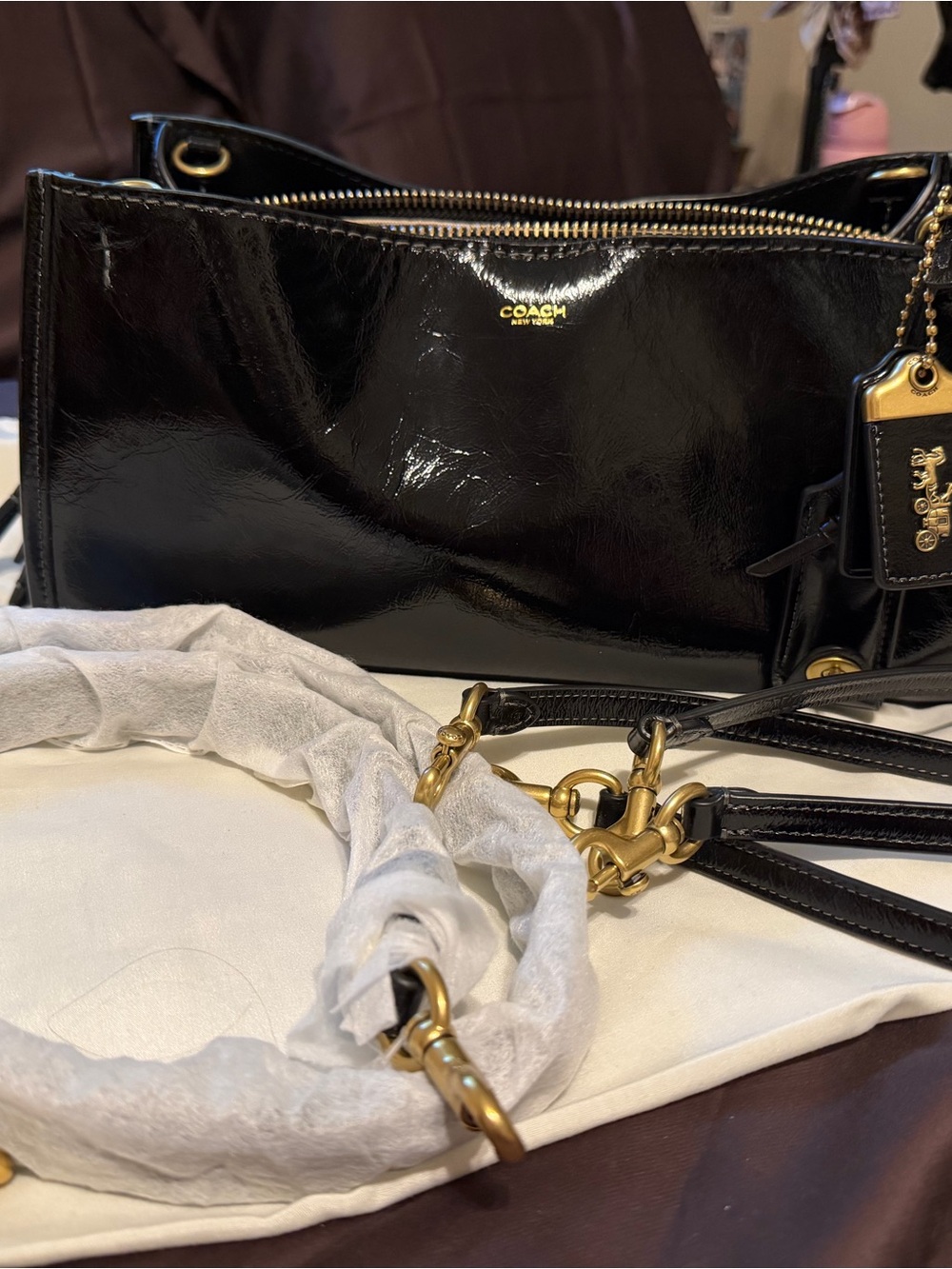 COACH Black glazed rogue 34 Hong Kong exclusive - Picture 2 of 13
